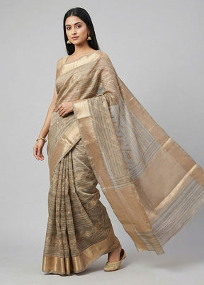 Green Cotton Saree With Blouse Piece