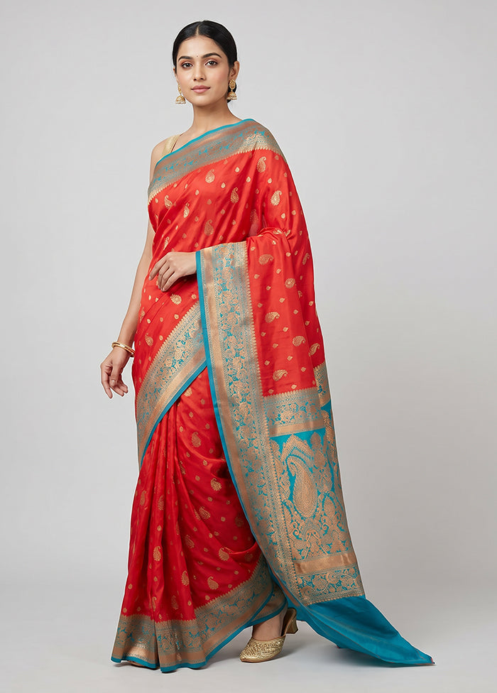 Pink Dupion Silk Saree With Blouse Piece