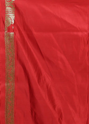 Maroon Banarasi Silk Saree With Blouse Piece