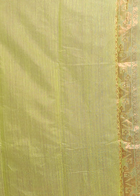 Green Jamdani Cotton Saree Without Blouse Piece