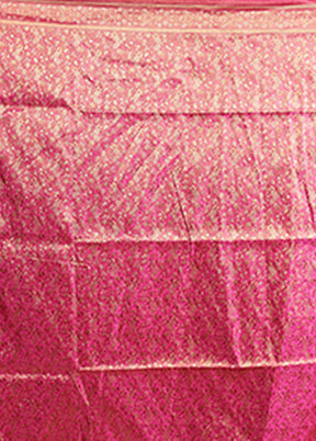 Purple Handloom Jamewar Pure Silk Saree With Blouse Piece