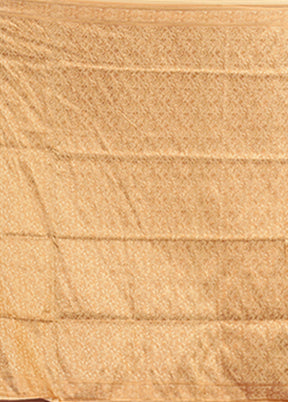 Yellow Handloom Jamewar Pure Silk Saree With Blouse Piece
