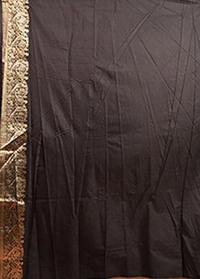 Black Dupion Silk Saree With Blouse Piece
