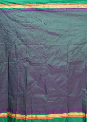 Purple Kanjivaram Silk Saree With Blouse Piece