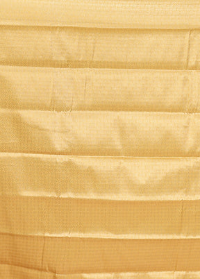 Yellow Kanjivaram Silk Saree With Blouse Piece