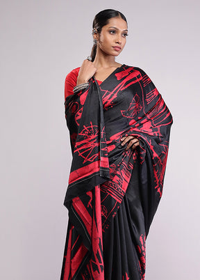 Black Georgette Saree With Blouse Piece