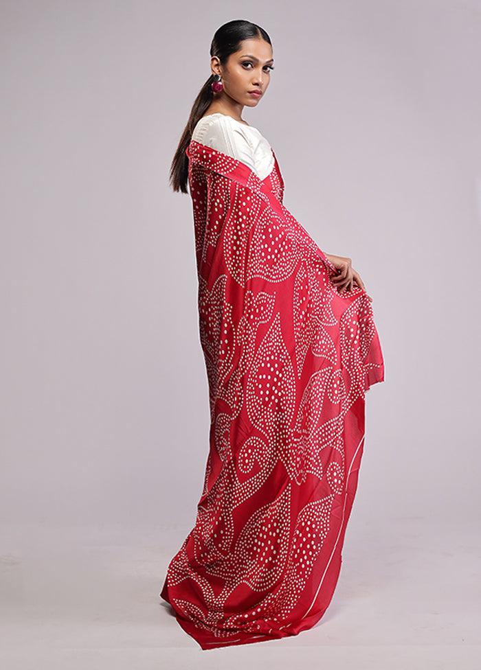 Pink Georgette Saree With Blouse Piece