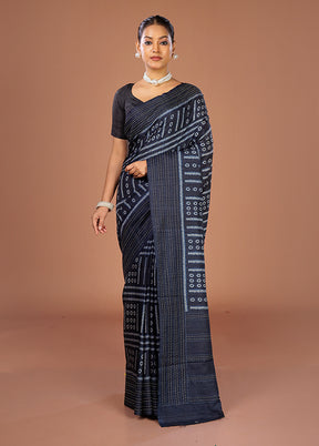 Blue Tussar Silk Saree With Blouse Piece