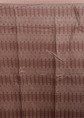 Grey Tussar Silk Saree With Blouse Piece