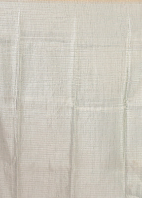 Green Tussar Silk Saree With Blouse Piece