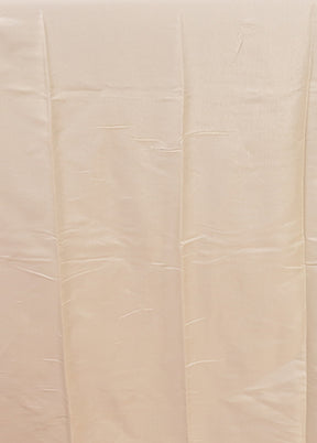 Cream Tussar Silk Saree With Blouse Piece