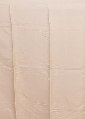 Cream Tussar Silk Saree With Blouse Piece
