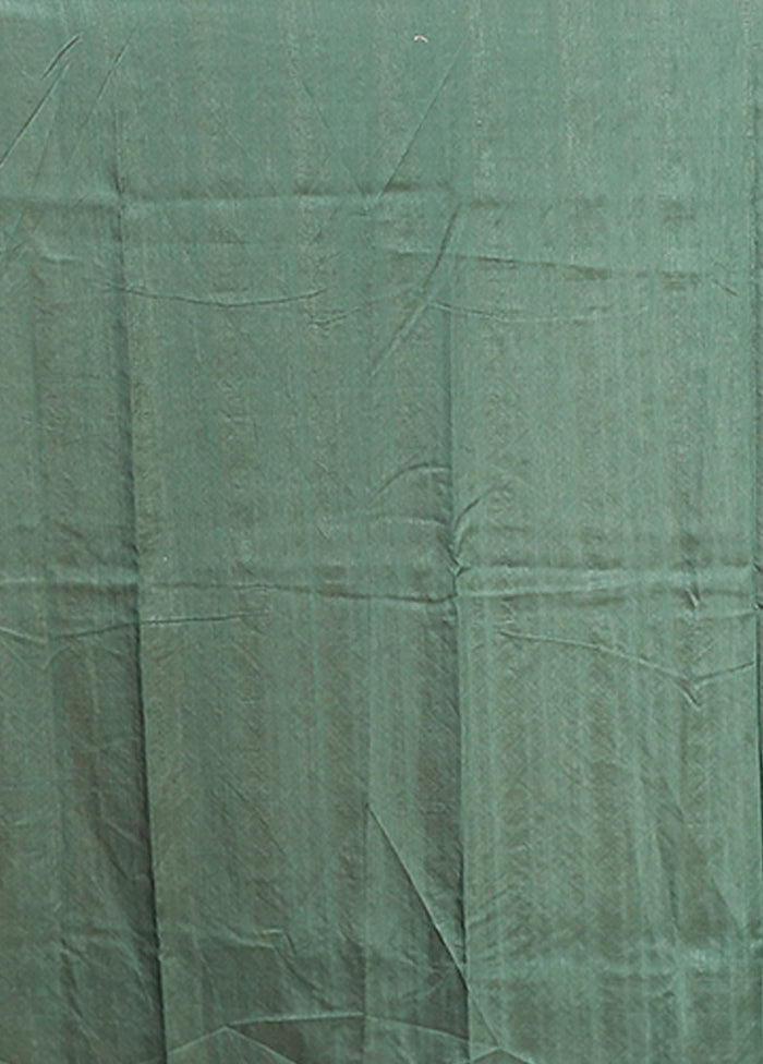 Cream Tussar Silk Saree With Blouse Piece