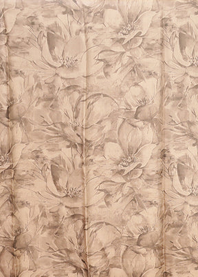 Cream Tussar Silk Saree With Blouse Piece