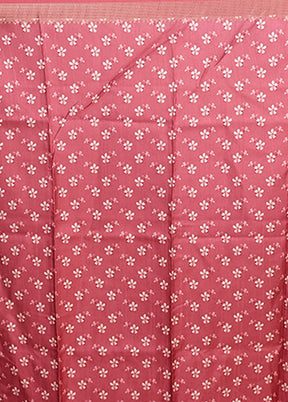 Pink Tussar Silk Saree With Blouse Piece