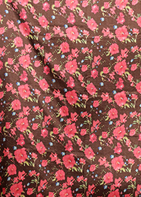 Brown Tussar Silk Saree With Blouse Piece