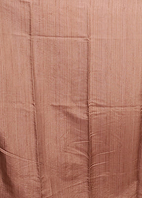 Cream Tussar Silk Saree With Blouse Piece