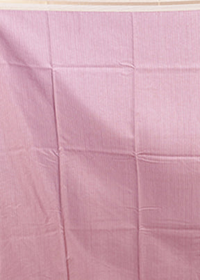 Pink Tussar Silk Saree With Blouse Piece