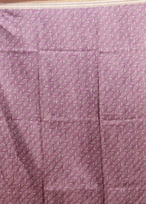 Purple Tussar Silk Saree With Blouse Piece