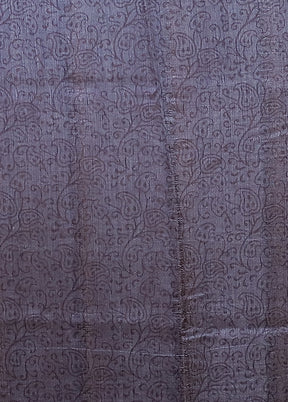 Cream Tussar Silk Saree With Blouse Piece