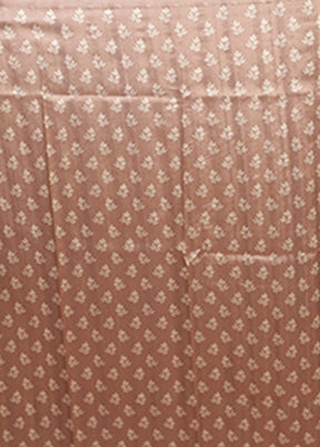 Brown Tussar Silk Saree With Blouse Piece