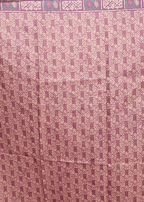 Purple Tussar Silk Saree With Blouse Piece