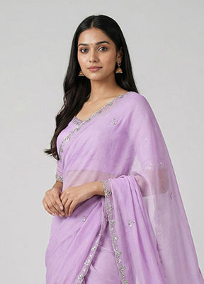 Pink Tissue Silk Saree With Blouse Piece