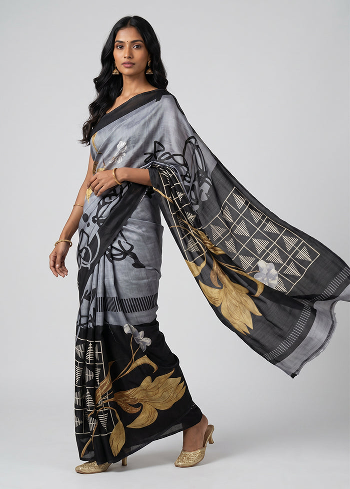 Pink Printed Pure Silk Saree Without Blouse Piece