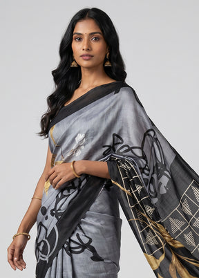 Pink Printed Pure Silk Saree Without Blouse Piece