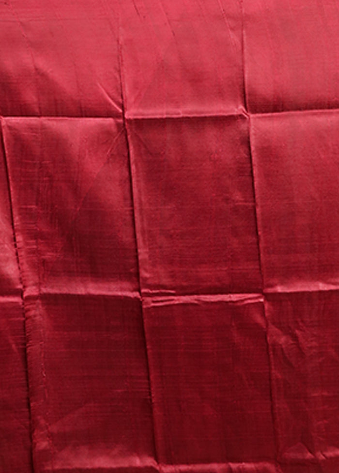 Purple Printed Pure Silk Saree Without Blouse Piece