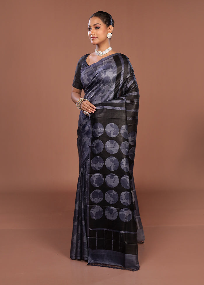 Yellow Printed Silk Saree Without Blouse Piece