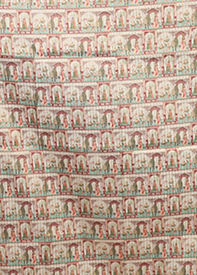 Green Tussar Silk Saree With Blouse Piece