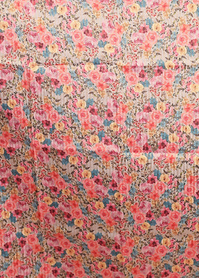 Pink Tussar Silk Saree With Blouse Piece