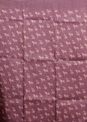 Purple Tussar Silk Saree With Blouse Piece