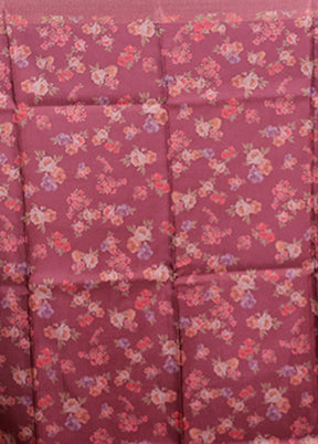 Purple Tussar Silk Saree With Blouse Piece