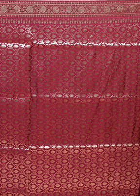 Purple Banarasi Silk Saree With Blouse Piece