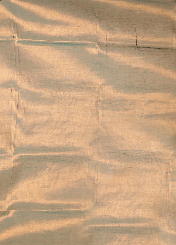 Blue Tissue Silk Saree With Blouse Piece