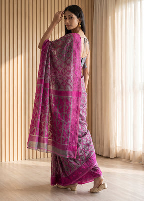 Black Jamdani Cotton Saree Without Blouse Piece