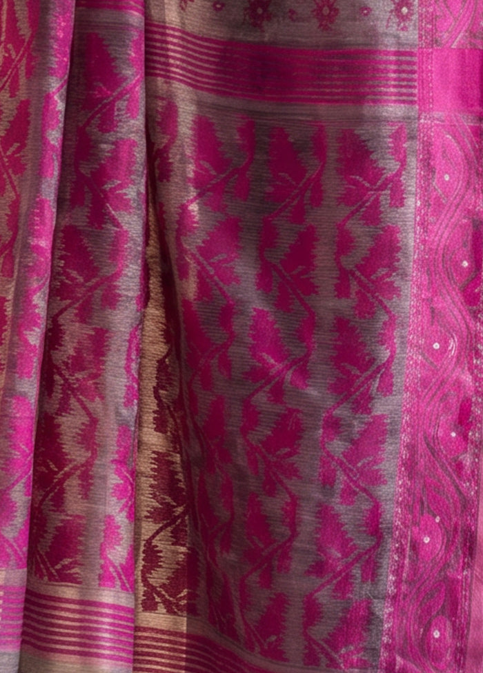 Black Jamdani Cotton Saree Without Blouse Piece