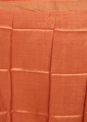 Grey Tussar Silk Saree With Blouse Piece