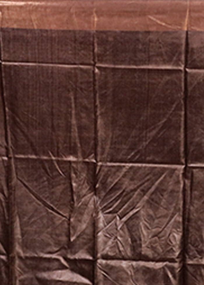 Green Handloom Tussar Pure Silk Saree With Blouse Piece