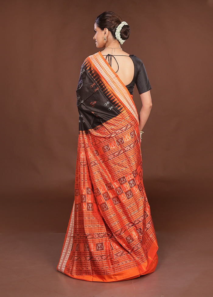 Green Handloom Bomkai Pure Silk Saree With Blouse Piece