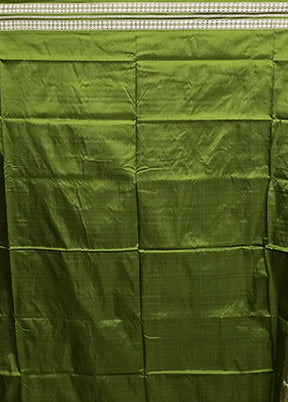 Rust Handloom Bomkai Pure Silk Saree With Blouse Piece