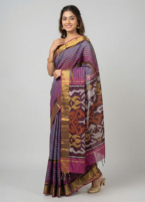 Multicolor Cotton Saree With Blouse Piece