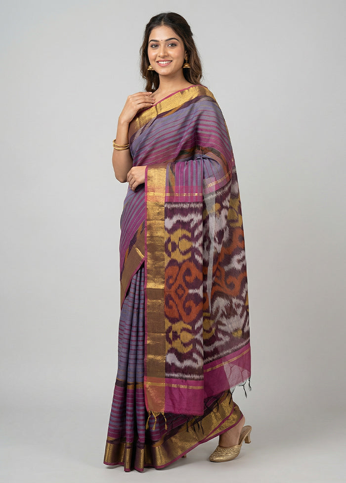 Multicolor Cotton Saree With Blouse Piece