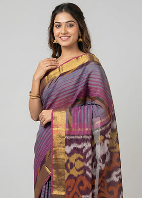 Multicolor Cotton Saree With Blouse Piece