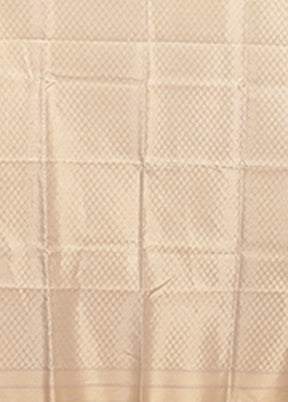 Cream Organza Saree With Blouse Piece