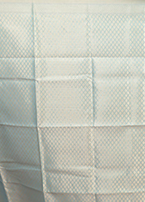 Blue Organza Saree With Blouse Piece