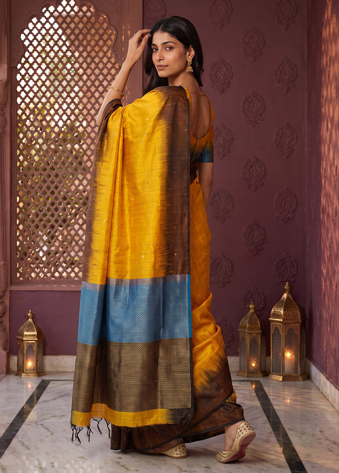 Pink Handloom Kanchipuram Pure Silk Saree With Blouse Piece