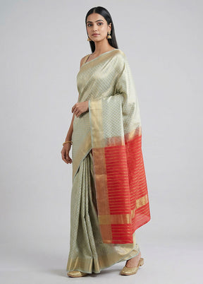 Pink Kanjivaram Silk Saree With Blouse Piece